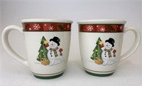 Longaberger Set of two holiday mugs