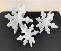 Longaberger Set of three woodcraft snowflakes