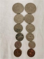 1975-76 Circulated Canadian Coin sets