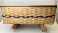 1988 baby cradle with blue accent weave