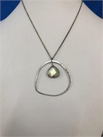 Sterling 925 Chain modernist Pendant faceted