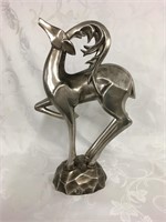 Art Deco Style Metal Deer Sculpture