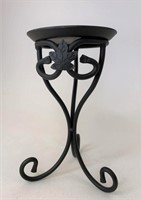 Wrought iron candleholder 8 1/2 inches tall