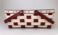 Longaberger Red and white check small Market
