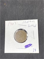 1907 Inidan Head Penny