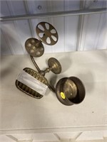 7.5" Very Old All Brass Bathroom Fixture