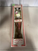 Hand Crafted Xmas Glass Tree Top Orig Box