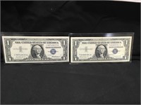 1957 & 57B Silver Certificate Dollars