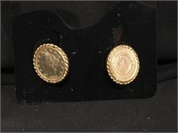 Pair of Gold Plate V Nickel Cufflinks