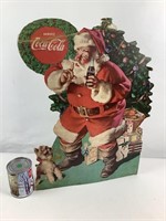 Ancienne pancarte Coca Cola Noël en carton