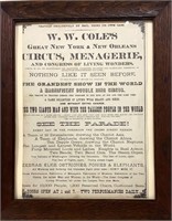 BROADSIDE FOR THE W.W. COLE'S CIRCUS