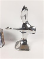 Sculpture en métal argenté Hoselton?