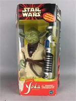 STAR WARS Interactive Yoda w/ Lightsaber NIB