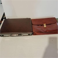 Bosca leather portfolio & Samsonite briefcase