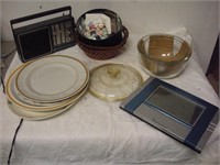Misc. Lot- Dishes, Radio, Bowls