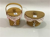 Lot of 2 Sm. Horizon of Hope Longaberger Baskets