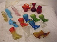 Smith Glass Slippers and Shoes, Tallest 5 inches