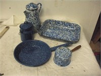 Blue Enameled Splatterware