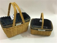 Lot of 2 Longaberger Collectors Club Baskets