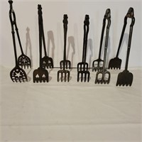 Vintage cast iron tongs
