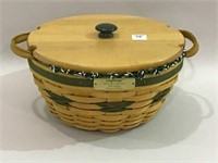 1999 Longaberger Popcorn Basket w/ Protector,