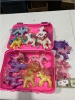 My Little Pony Lot - Pink Plastic Box, etc.
