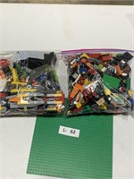 2 - Bags LEGO's w/Green Base