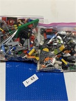 2 - Bags LEGO's w/Blue Base
