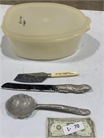 Cake Knives, Spoon & Tupperware