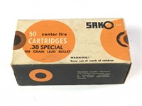 Vintage Sako 38 Special Ammo - Full Box