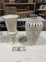 2 - White Vases Decor (Haeger)