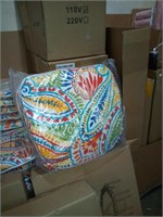 4pk. tropical print chair cushions