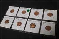 Lot of 8 2009 Lincoln Pennies P&D
