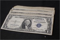 Lot of 44 $1 Silver Certificate Bank Notes