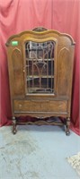 Ornate Antique walnut China cabinet
Glass door 3