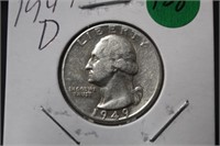 1949-D Washington Silver Quarter