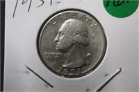 1951 Washington Silver Quarter