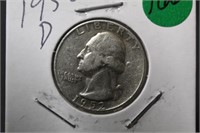 1952-D Washington Silver Quarter