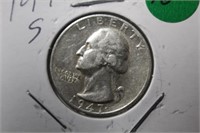 1947-S Washington Silver Quarter