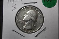 1954-S Washington Silver Quarter