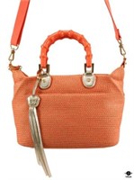 Like New Eric Javits Coral Straw Bag