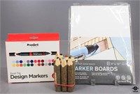 Art Supplies, Marker Board, Markers