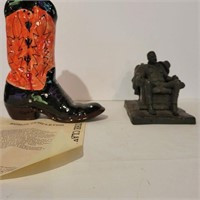 Sonja Templeton cowboy boot & carved cowboy
