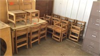 30 Small Wooden Chairs ,cart, Play Tunnel,