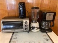 Toaster Oven, Coffee Pot, Blender, Can Opener