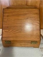 Wormy Chestnut Bread Box as found