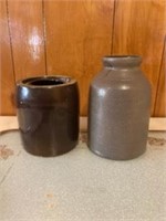 2 Wax Sealers 8" tall Stone Jars