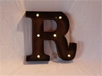 12" tall Light Up Letter "R"