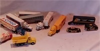 Lot of Tractor Trailer Toys