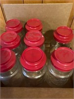 9 Red Top Bicentennial Canisters
